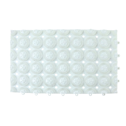 Wukusy anti-slip bathroom massage mat with suction cups, 33x21 cm, set of 4, featuring textured surface for safety and comfort.