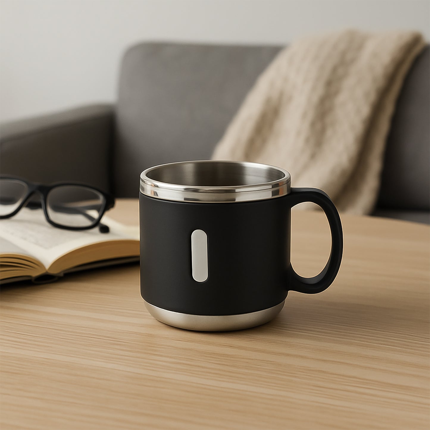 Set of six Wukusy Apex Premium stainless steel double wall coffee mugs, 150 ml each, ideal for hot beverages.