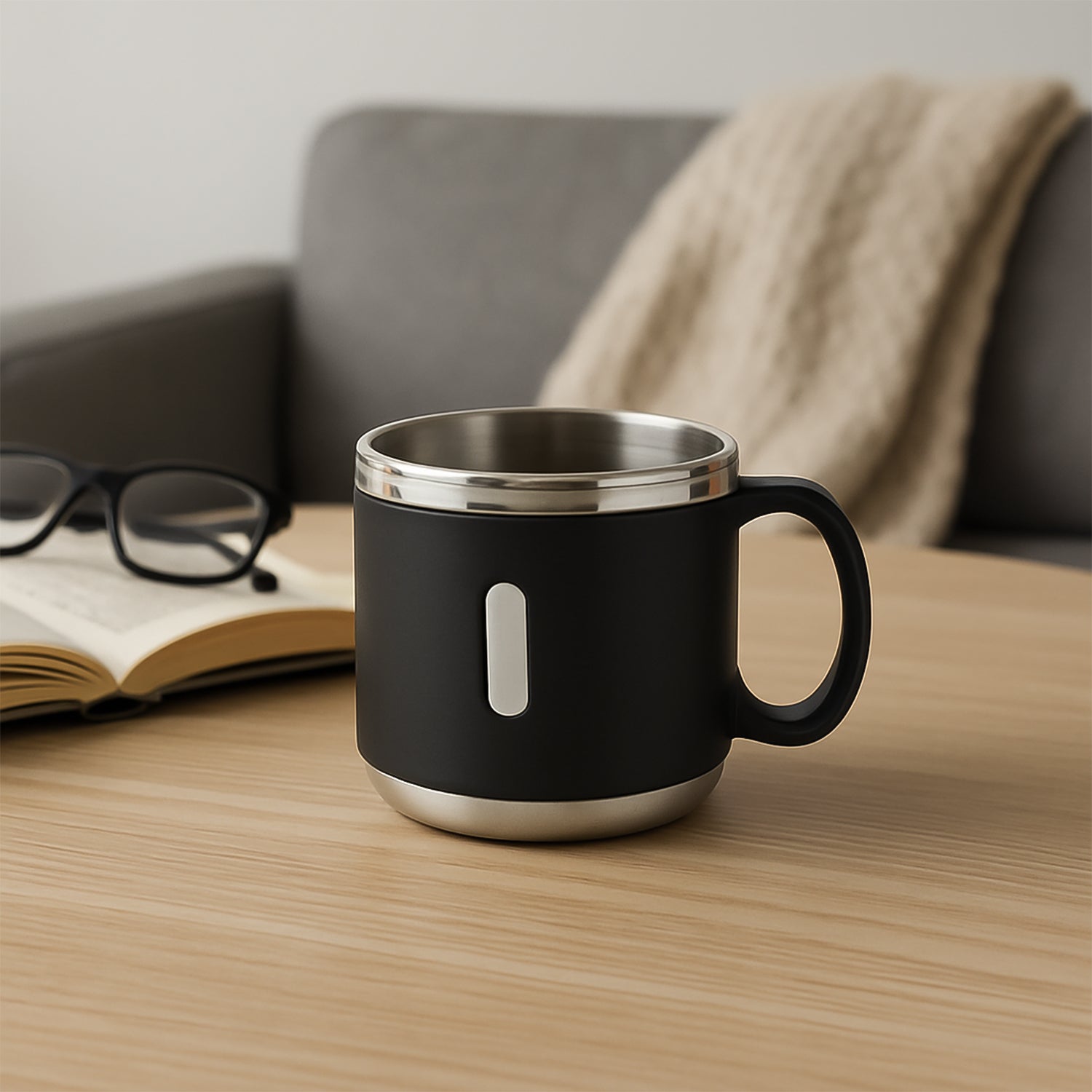 Set of six Wukusy Apex Premium stainless steel double wall coffee mugs, 150 ml each, ideal for hot beverages.