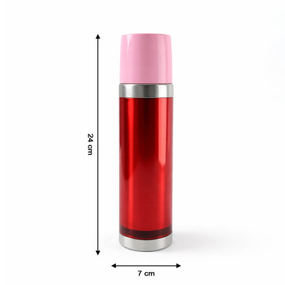 B-grade stainless steel vacuum insulated flask bottle by Wukusy, 500ml, showing sleek design and durable construction.