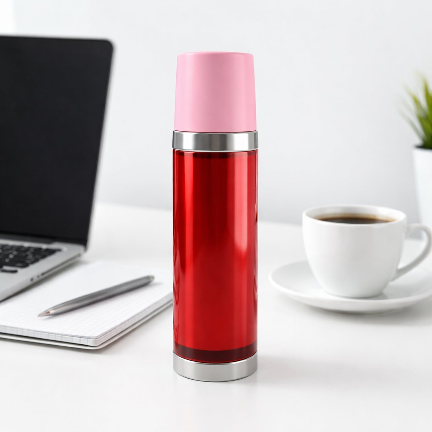 B-grade Wukusy stainless steel vacuum insulated flask bottle, 500ml, showing durable construction and sleek design.
