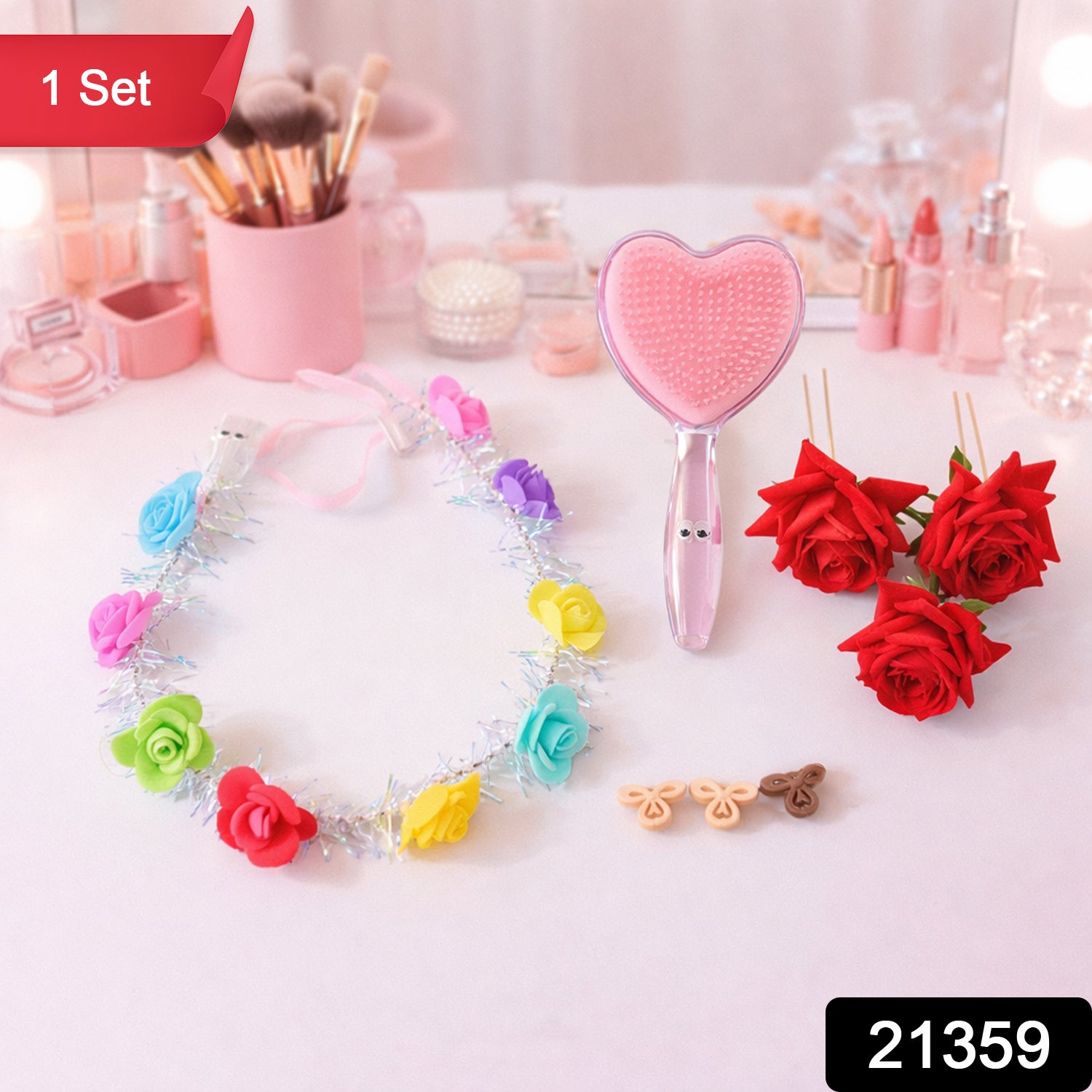 Wukusy Beauty Hair Styling Combo Set including various styling tools and accessories on a white background.