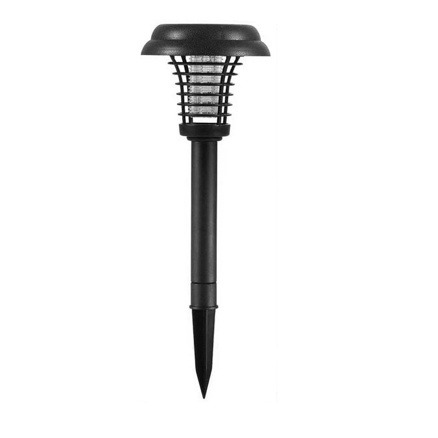 Wukusy solar-powered UV LED mosquito trap and bug zapper for outdoor garden lighting, capturing insects effectively.