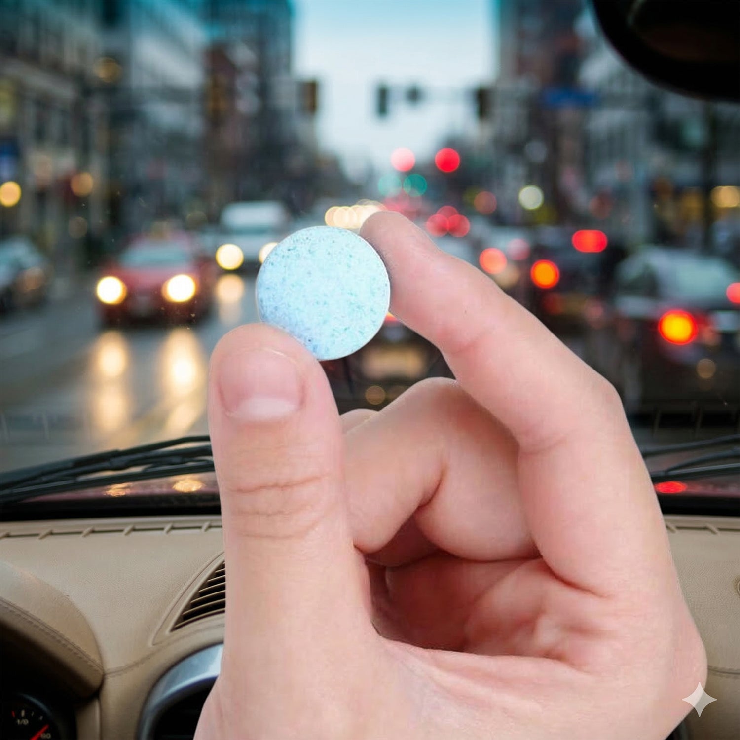 Wukusy car windshield cleaner tablets, set of 10, compact and effective for cleaning and refreshing vehicle windshields.