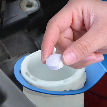 Wukusy Car Windshield Cleaner Tablets, 10-pack, compact tablets for easy windshield cleaning and streak-free visibility.