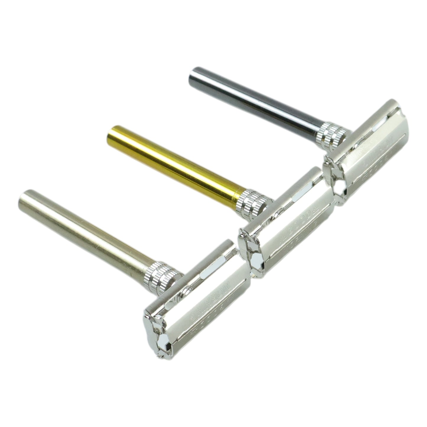 Wukusy Classic Double Edge Shaving Razor for Men, mix color, sleek handle, and safety blade design for a smooth shave.