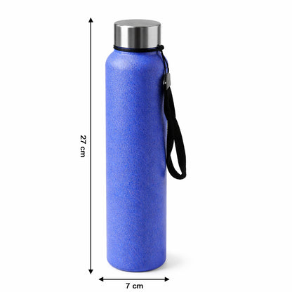 Wukusy classic stainless steel water bottle in blue, 1000ml capacity, with a sleek, durable design for daily hydration.