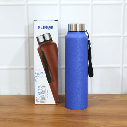 Wukusy stainless steel water bottle in blue, 1000ml capacity with a sleek, durable design for hydration on the go.