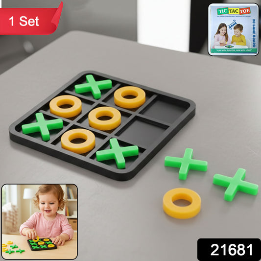 Wukusy Classic Tic Tac Toe board game set featuring a wooden game board with X and O game pieces for two players.