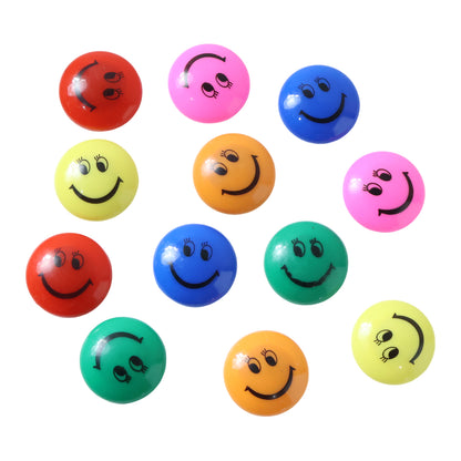 Set of 12 colorful smiley face magnetic buttons by Wukusy, featuring cheerful designs for decoration or fun accessories.