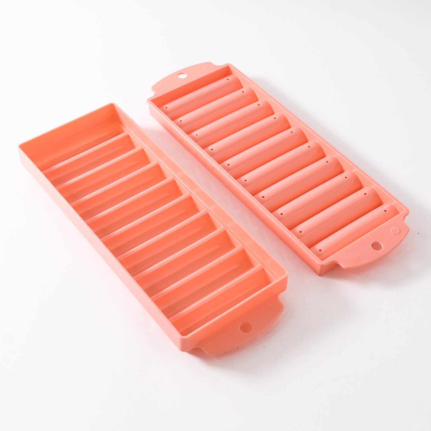 Wukusy compact plastic ice stick tray with 12 slots for making ice sticks in a clear, durable design.