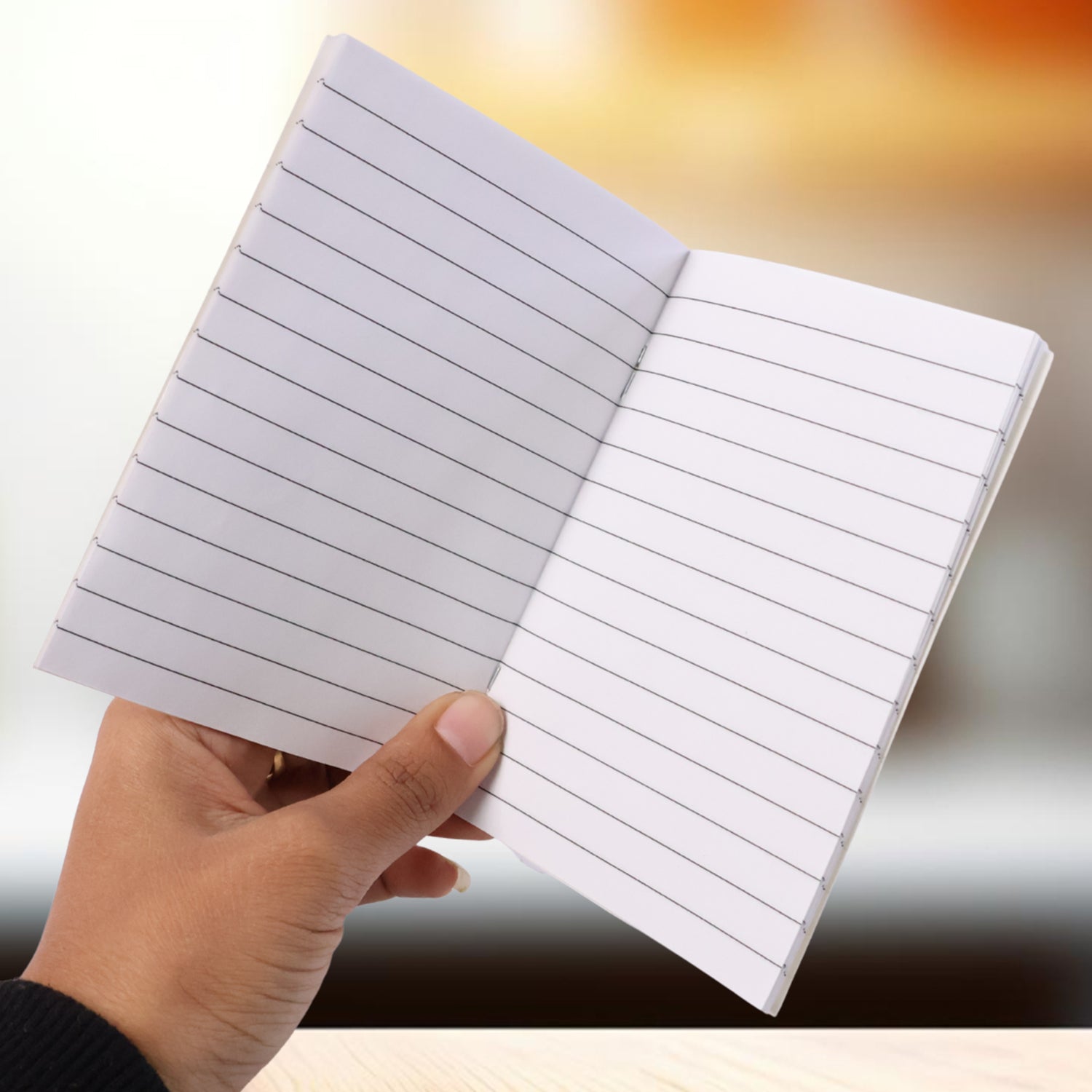 Wukusy compact ruled notebook, 120x85mm, with lined pages and soft cover, ideal for note-taking and journaling.