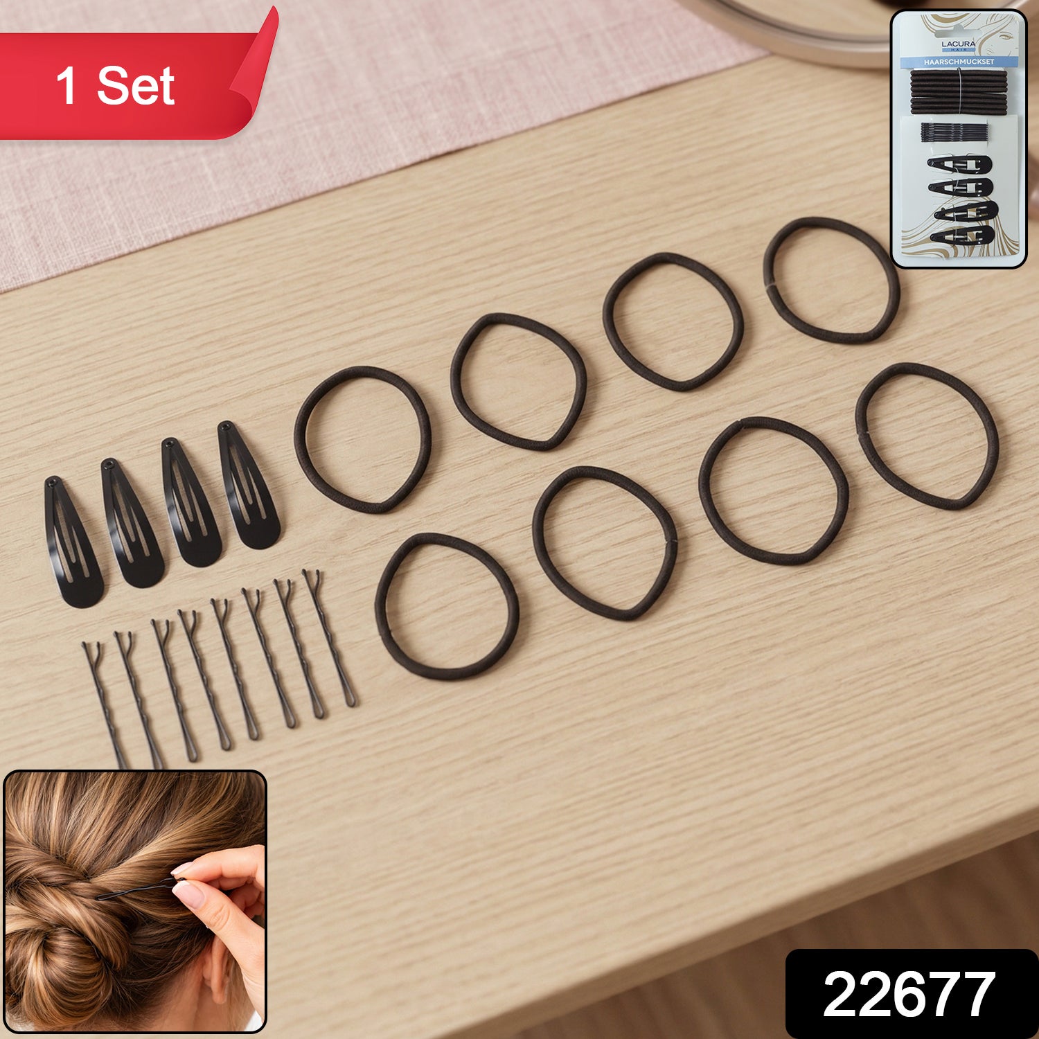 Wukusy complete hair styling accessories combo set with hair clips, brushes, and hair ties for versatile styling.