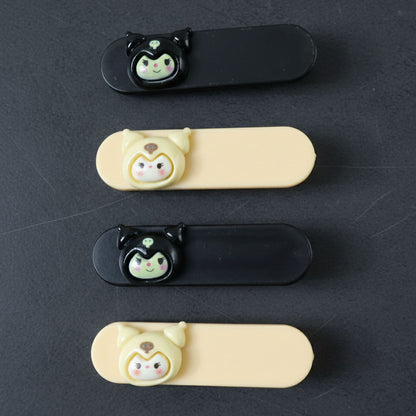 Set of four Wukusy cute cartoon character decorative hair clips, perfect for kids' hair accessories and playful styling.