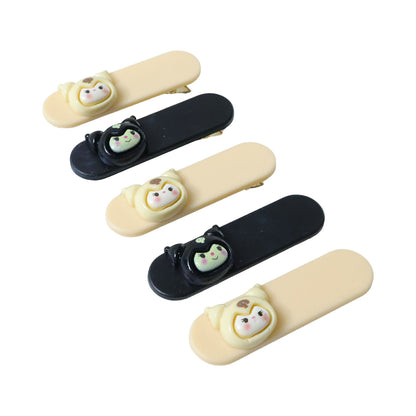 Set of five Wukusy cartoon character hair clips featuring colorful, cute designs for children’s hairstyles.