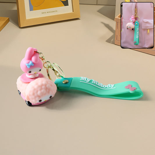 Cute cartoon character silicone keychain by Wukusy, showing a colorful, playful design on a small, flexible keyring accessory.
