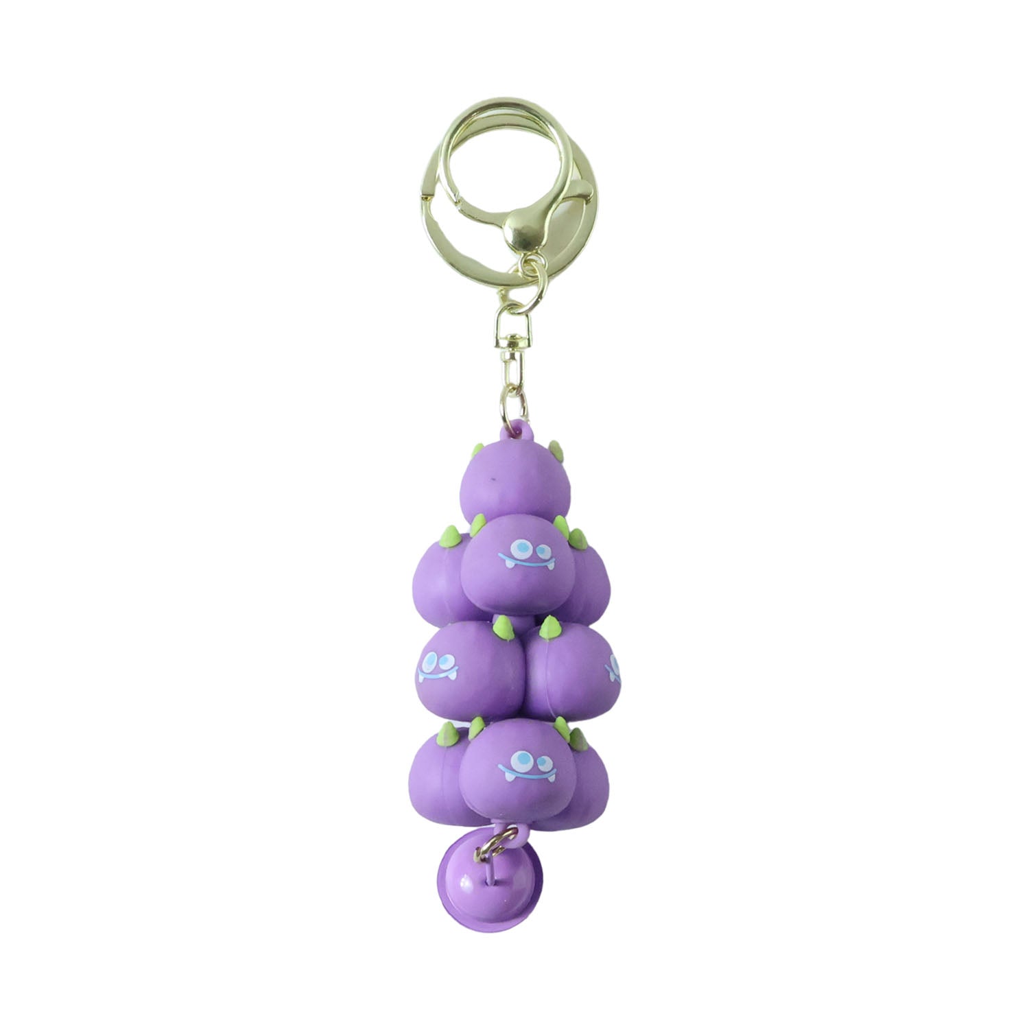Colorful cartoon cloud stack keychain with bell from Wukusy, featuring a cute cloud design in mixed colors.