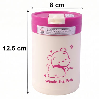 Cute cartoon printed glass tumbler with lid and straw, 400 ml capacity, by Wukusy, featuring colorful cartoon designs.