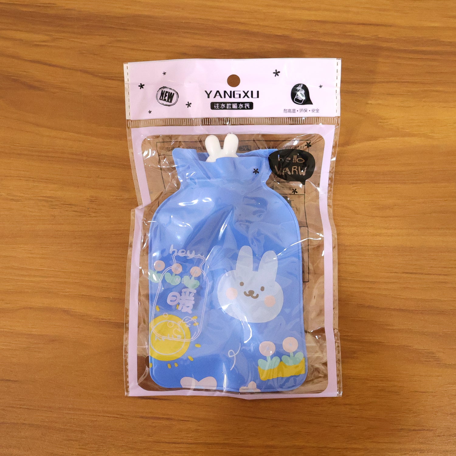 Wukusy cute cartoon reusable hot and cold water bag, 15x9 cm, with colorful cartoon design for soothing comfort.