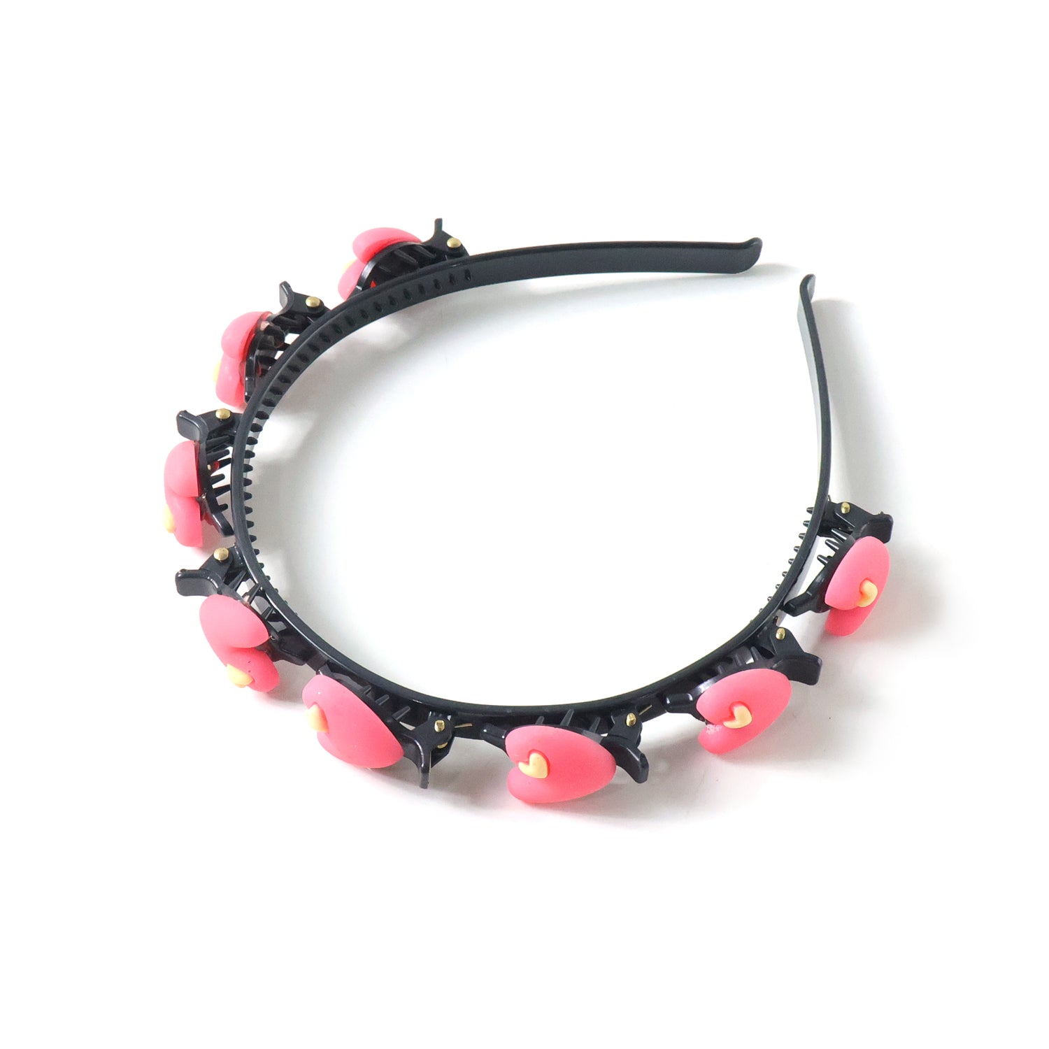 Wukusy cute heart design decorative hairband for women and girls, featuring a charming heart pattern on a stretchy band.