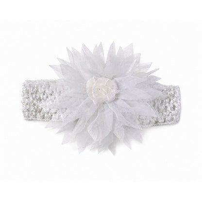 Wukusy floral baby headband with soft elastic stretchable band and cute floral design, ideal for infants and toddlers.