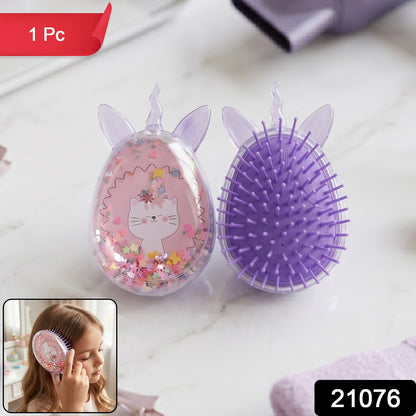 Cute unicorn-themed magic floating glitter hair comb by Wukusy, featuring colorful glitter and whimsical design for kids' hair accessories.