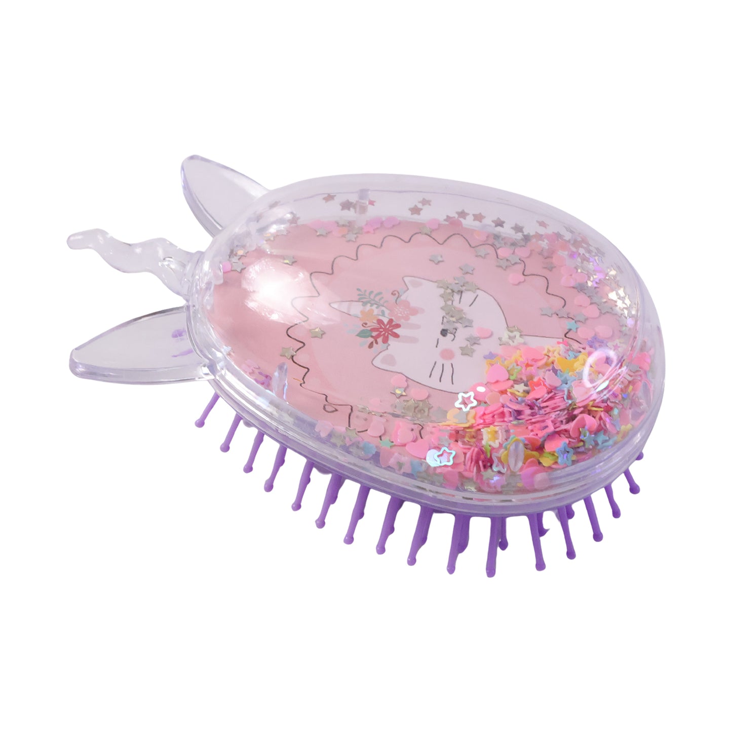 Wukusy cute unicorn-themed magic floating glitter hair comb with shimmering details, designed for adding whimsical style to hair.