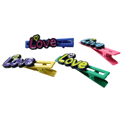Set of four decorative Wukusy hair clips featuring stylish designs for elegant and practical hair styling.