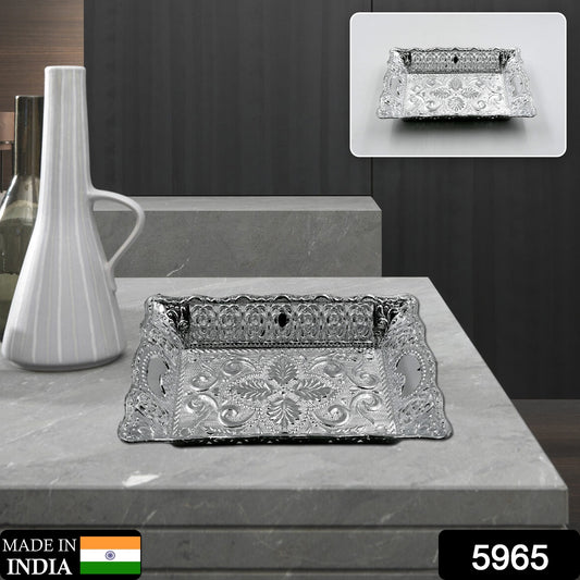 Decorative Wukusy serving tray for mukhwas, dry fruits, and candies, featuring an elegant design and multiple compartments.