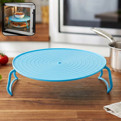 Wukusy decorative plastic serving tray with non-slip surface and stand, perfect for serving food and drinks in a stylish way