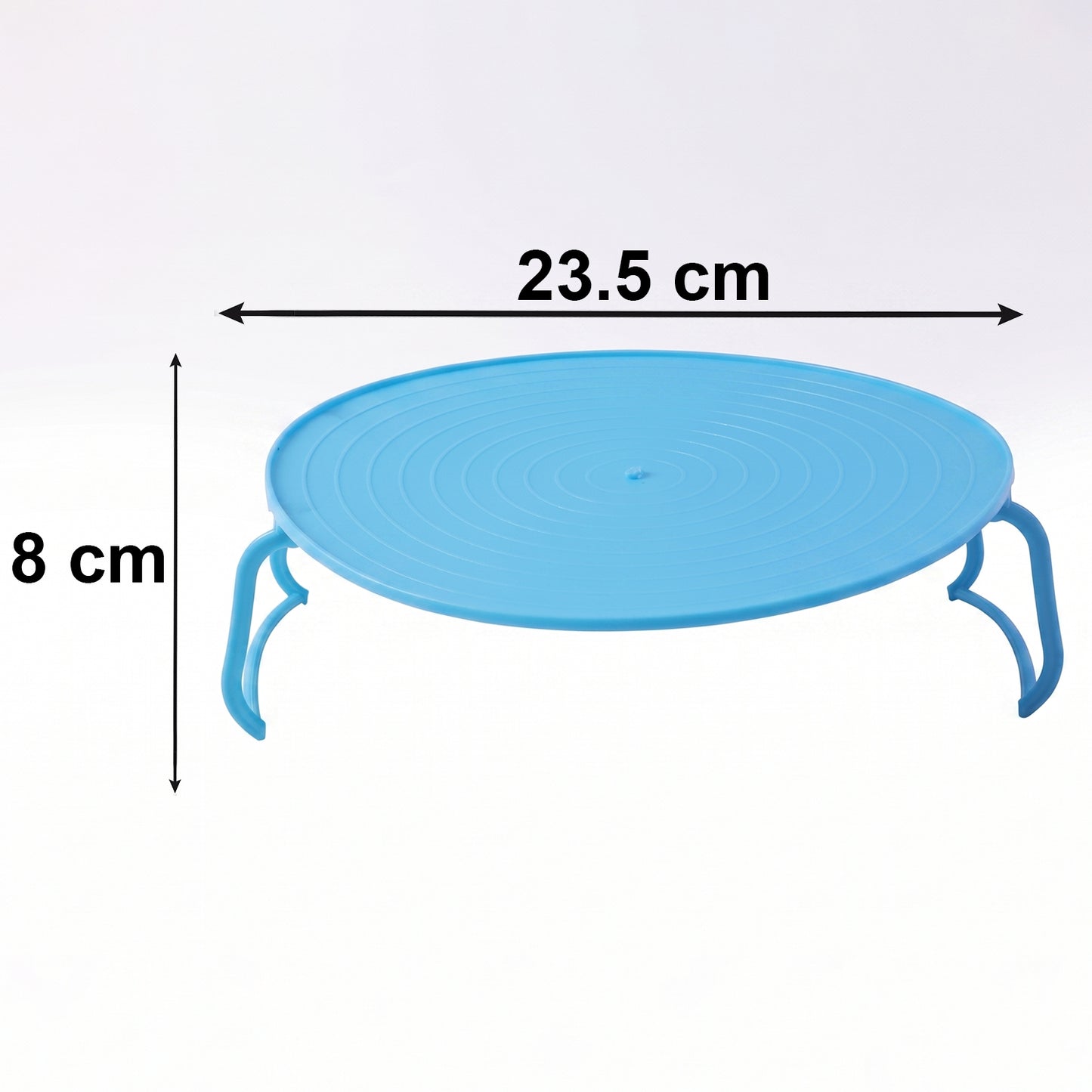 Wukusy decorative non-slip plastic serving tray with stand, featuring a smooth surface and sturdy design for serving food and drinks.