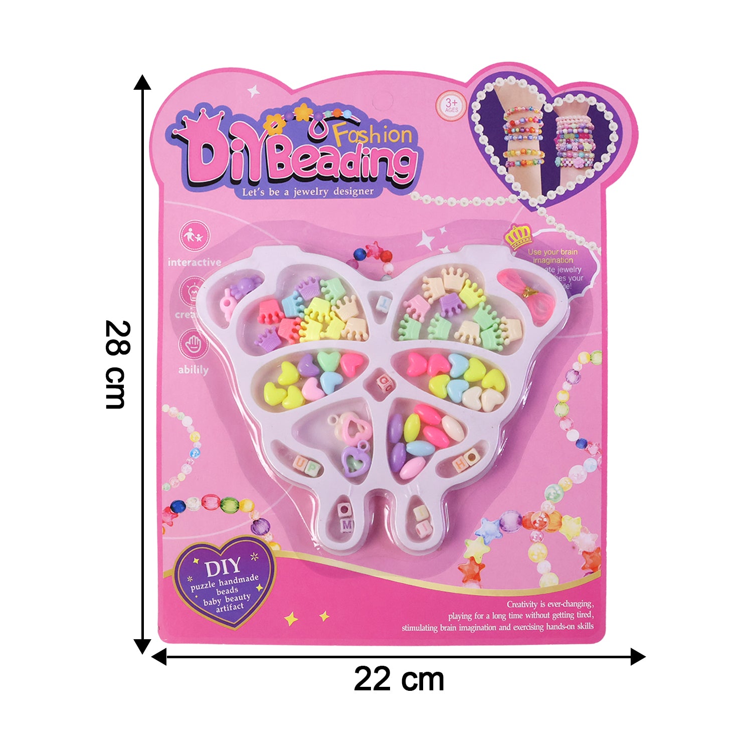 Wukusy DIY fashion beading jewelry making kit with beads, charms, and tools for creating custom jewelry pieces.
