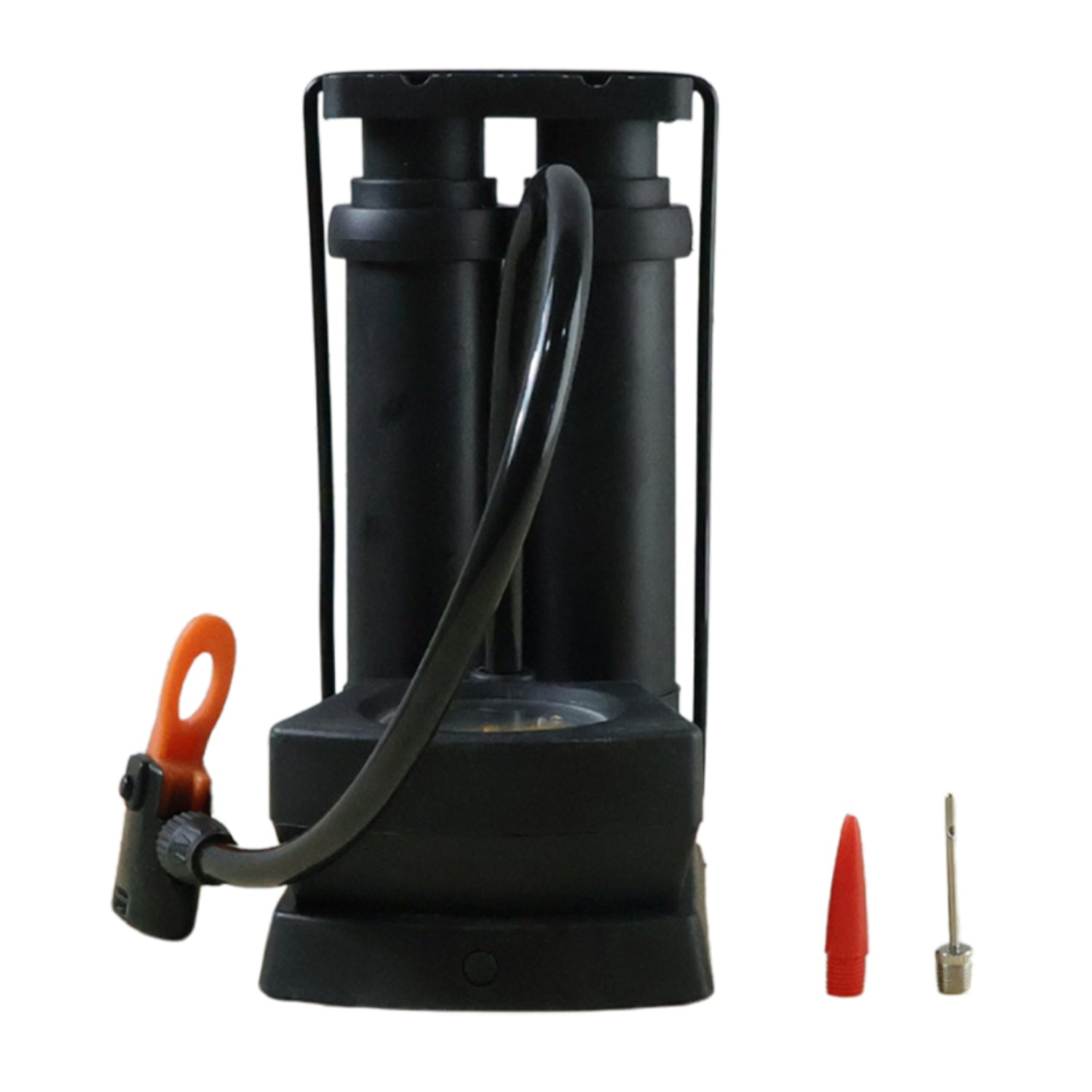 Wukusy Double Cylinder Foot Air Pump set with dual cylinders for inflating tires, sports balls, and inflatables.