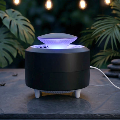 Wukusy electric mosquito killer lamp, USB-powered trap with night light, designed to attract and eliminate mosquitoes indoors.