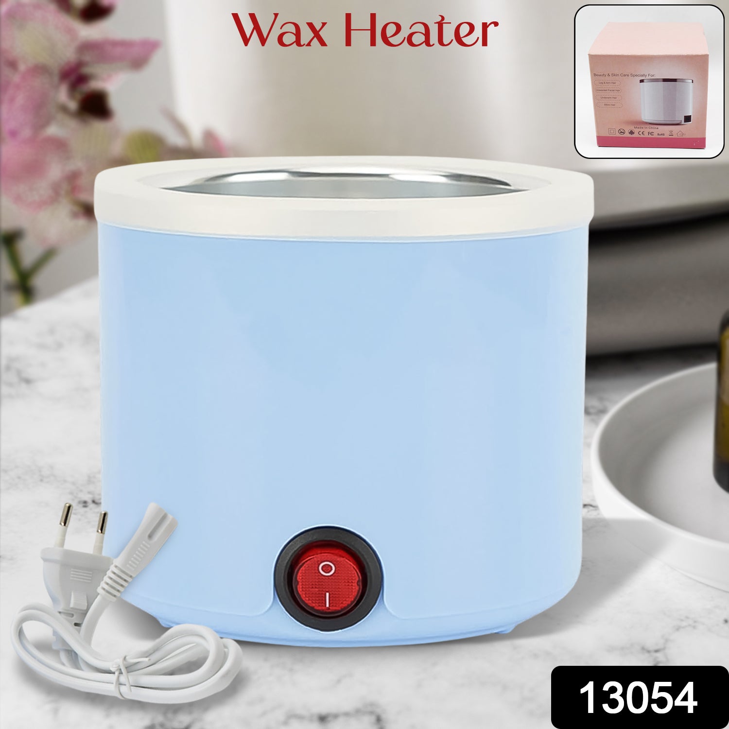 Wukusy electric wax heater with 200ml melting bowl and 100W power for hair removal waxing.