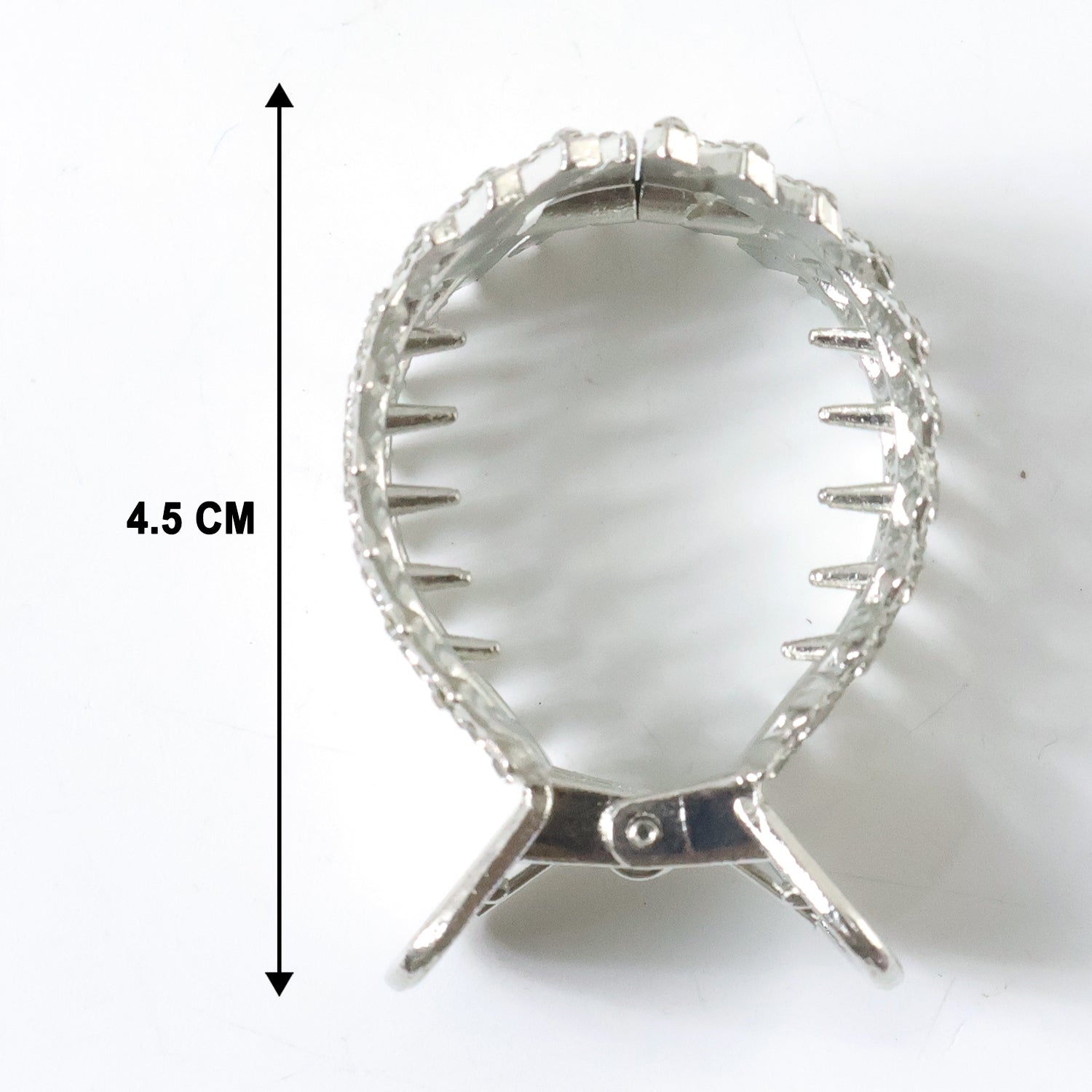 Wukusy elegant crystal-studded metal hair claw clip, showcasing a stylish hair accessory with sparkling crystals and a secure grip.