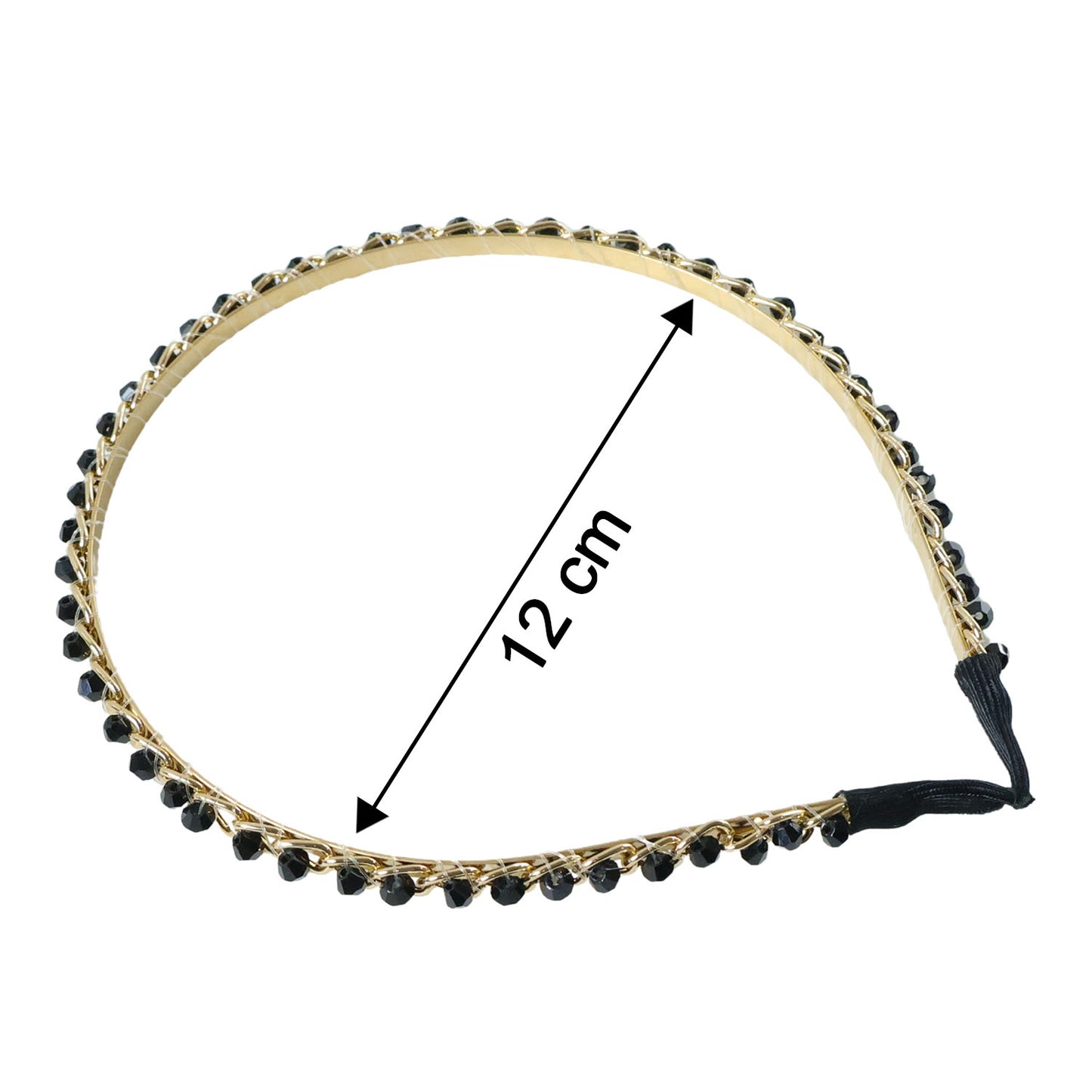 Elegant gold finish decorative hair band by Wukusy, featuring a stylish design for versatile hair styling.