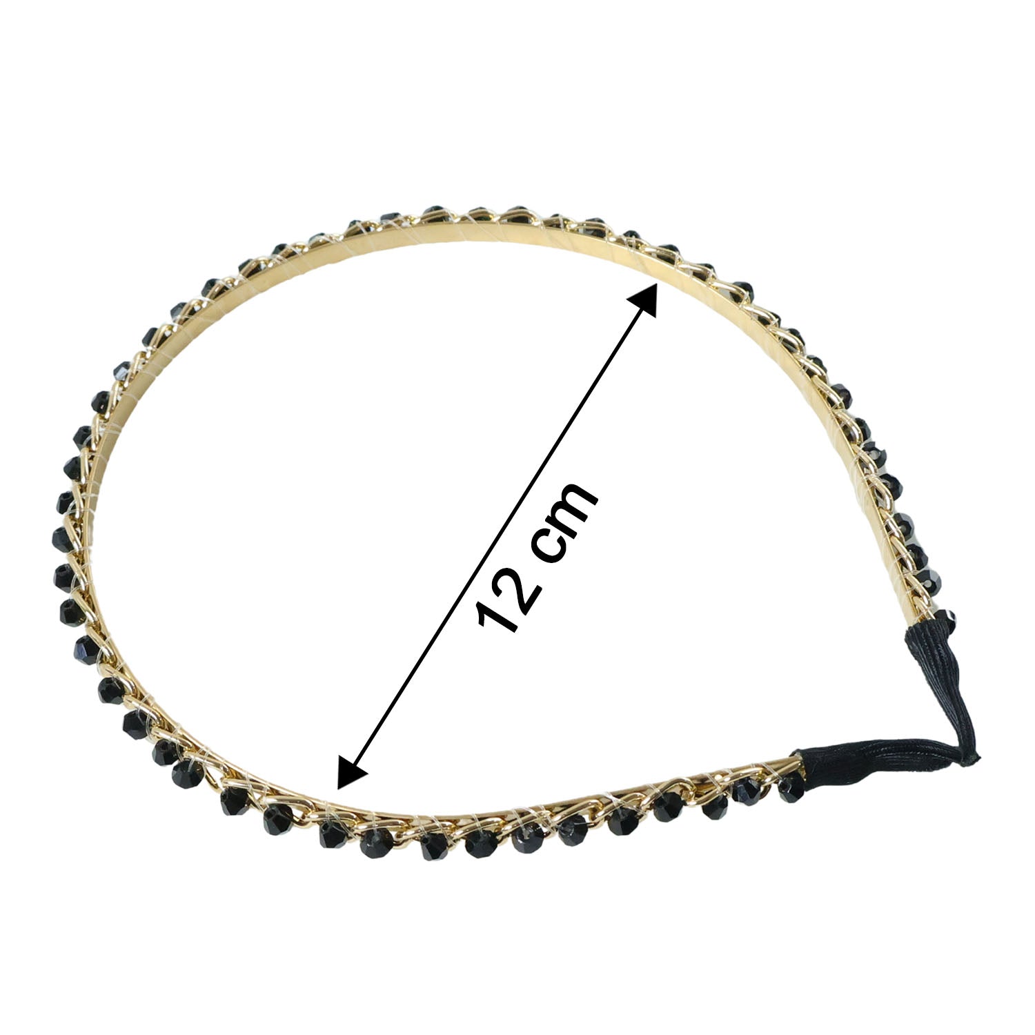 Elegant gold finish decorative hair band by Wukusy, featuring a stylish design for versatile hair styling.