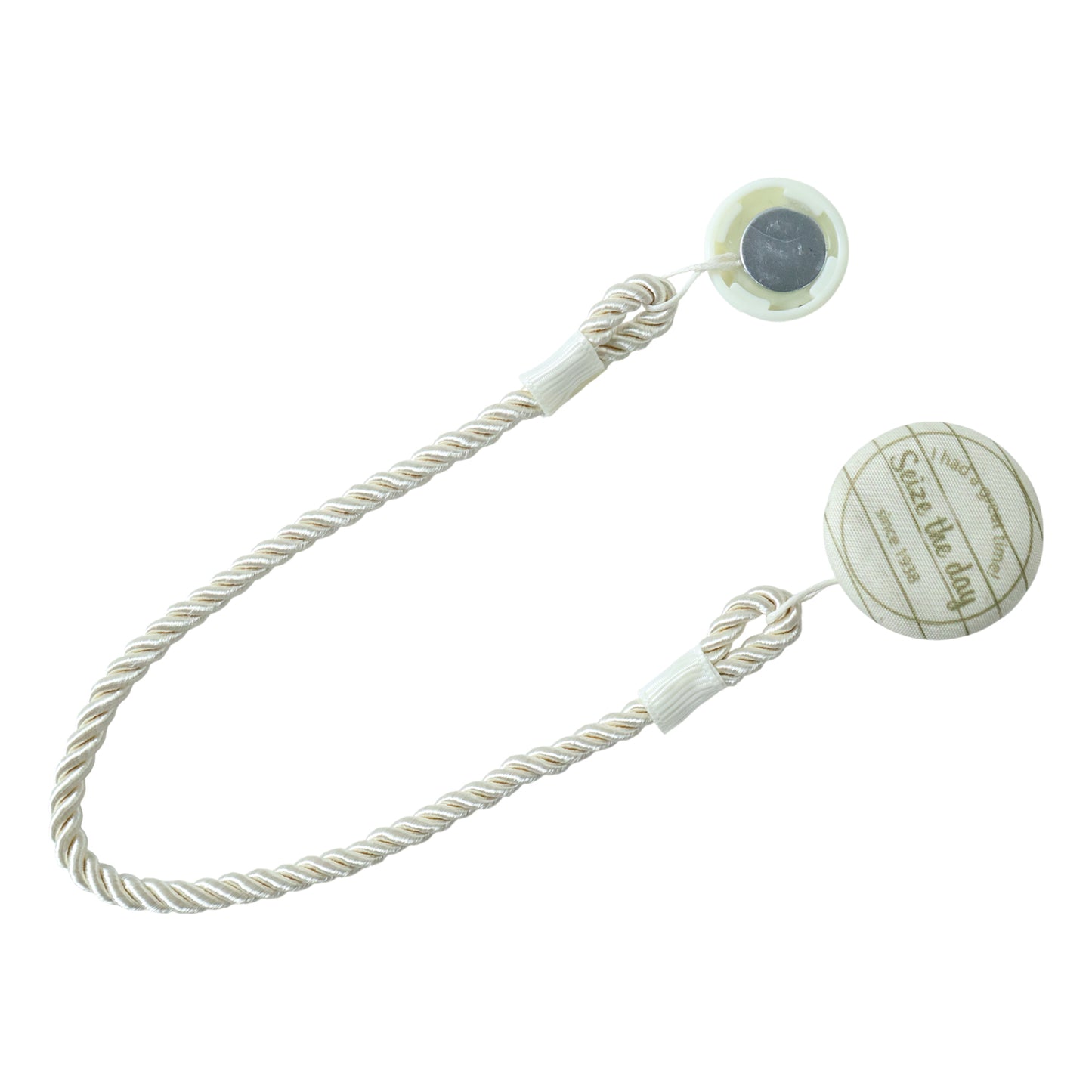 Elegant Wukusy magnetic curtain tieback, featuring a decorative design to hold curtains open with ease and style.