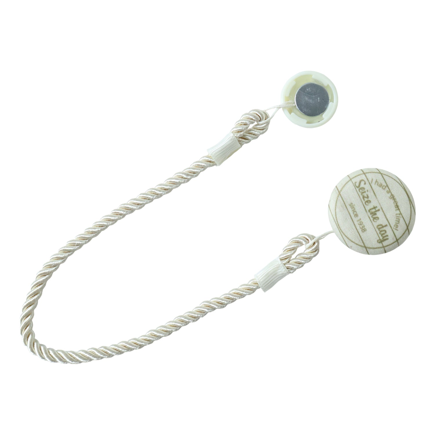 Elegant Wukusy magnetic curtain tieback, featuring a decorative design to hold curtains open with ease and style.