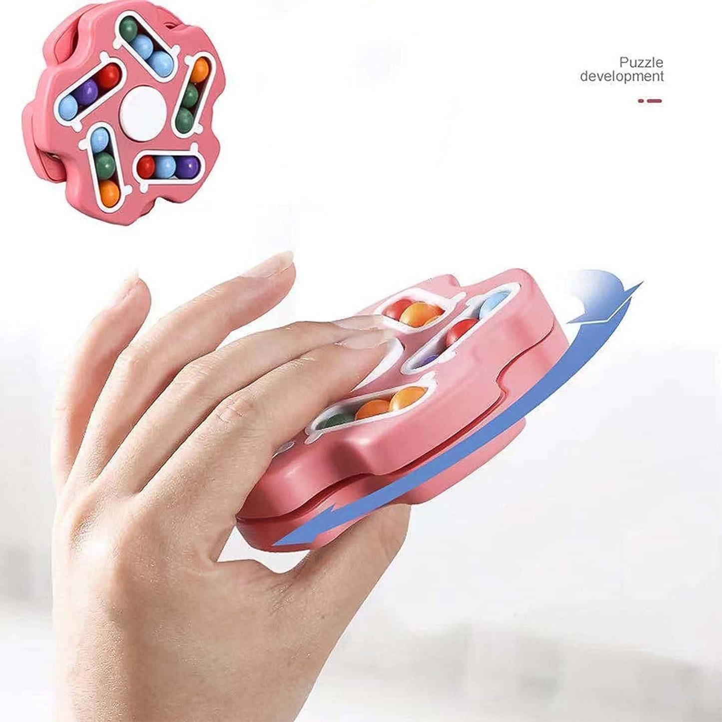 Wukusy Fidget Magic Cube Spinner Toy with multi-track finger puzzle for stress relief and focus.