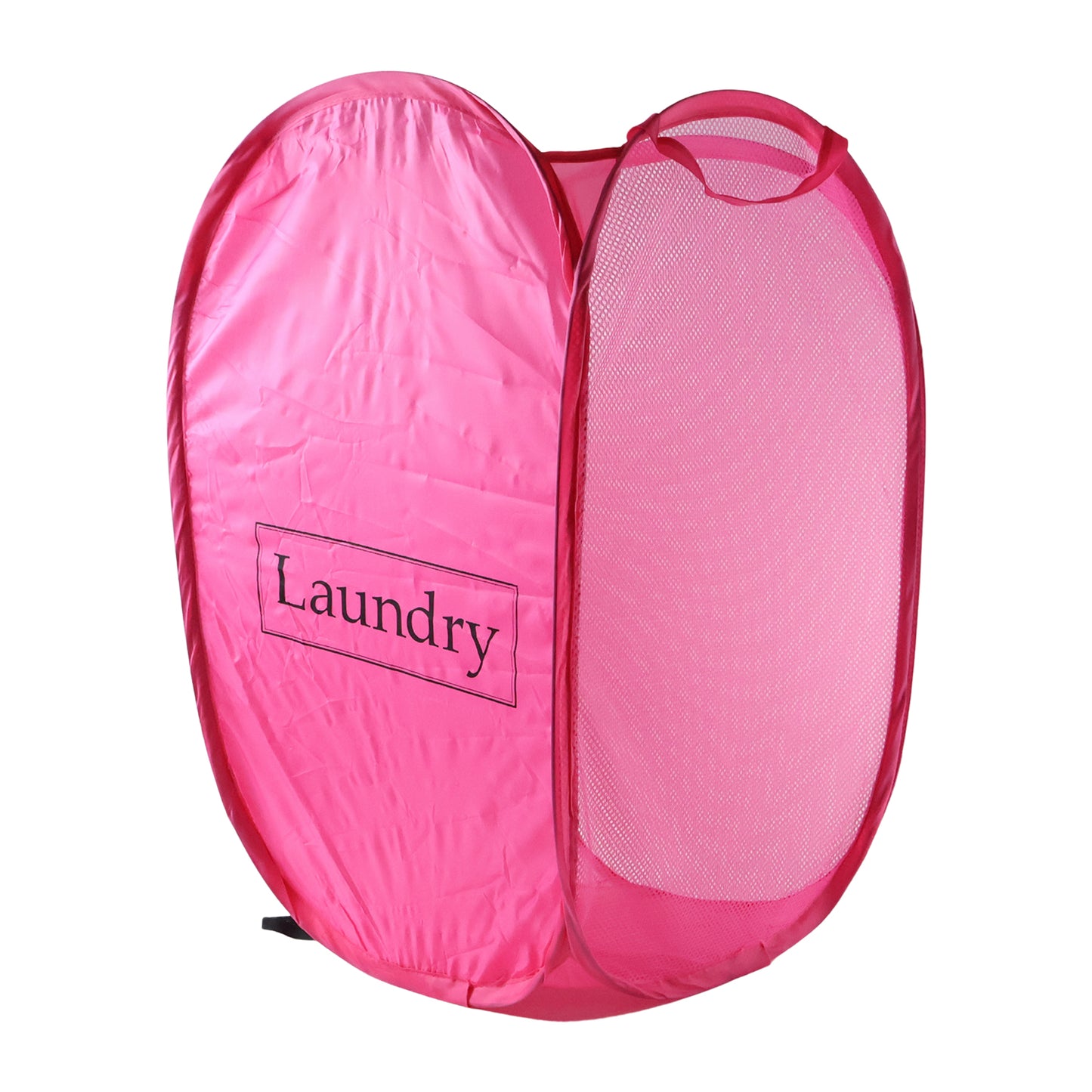 Wukusy foldable laundry basket made of fabric mesh, 60x36cm, versatile clothes hamper and storage bag.
