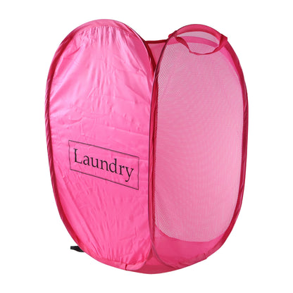 Wukusy foldable laundry basket made of fabric mesh, 60x36cm, versatile clothes hamper and storage bag.