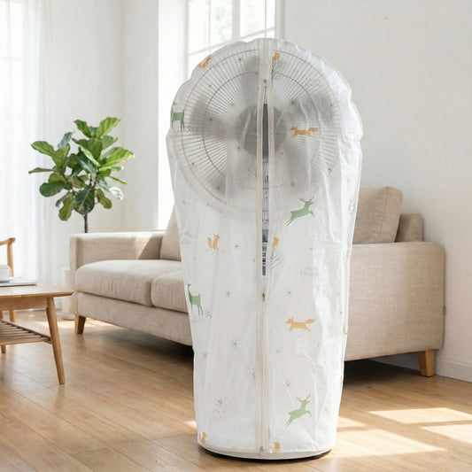Wukusy full-size pedestal fan dust cover, fits 60-90 cm fans, made of durable material for protection against dust and dirt.