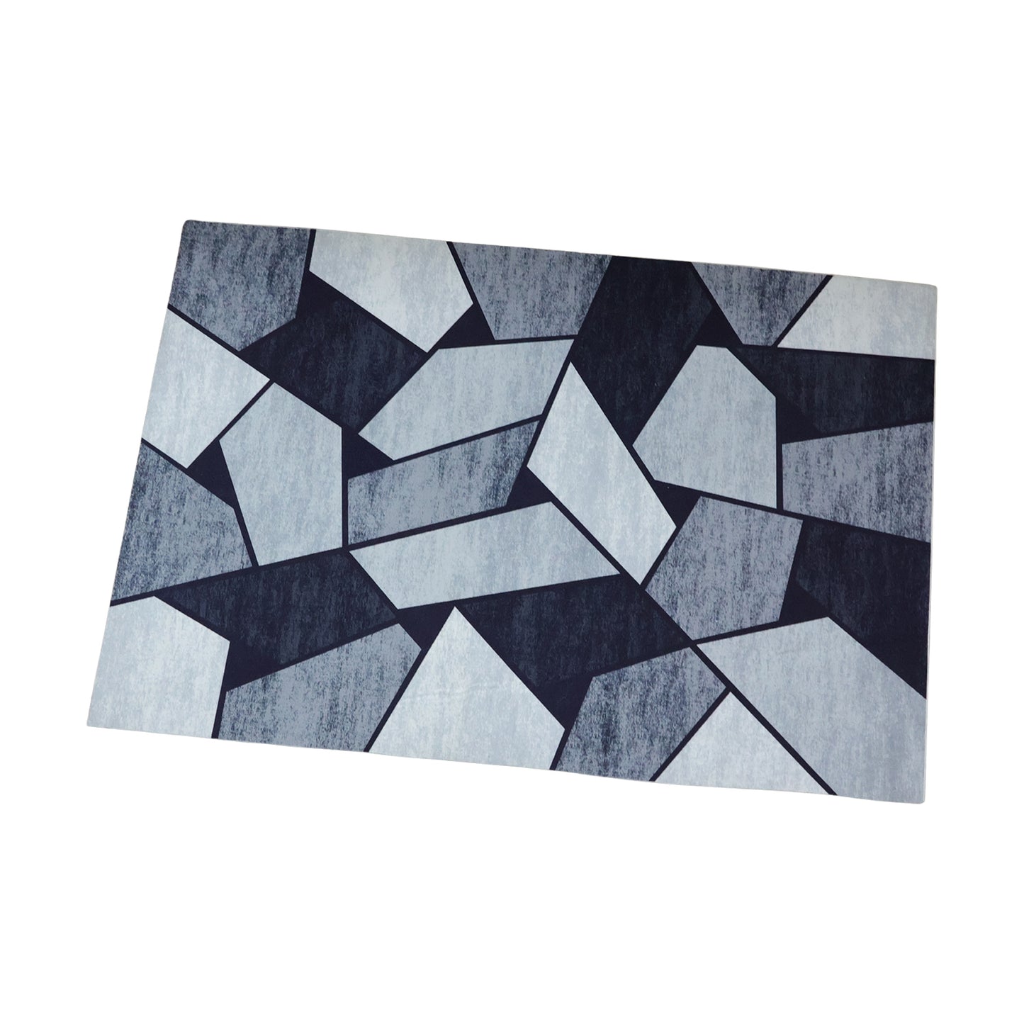 Wukusy geometric anti-slip door floor mat, 90x60 cm, featuring a modern geometric pattern for secure door area placement.