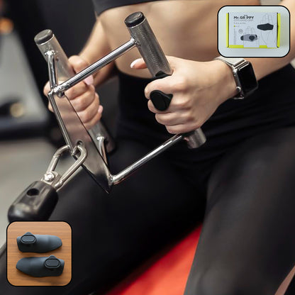 Wukusy gym hand grip support pads, 2-piece set, cushioned grips for enhanced comfort during weightlifting and fitness training.