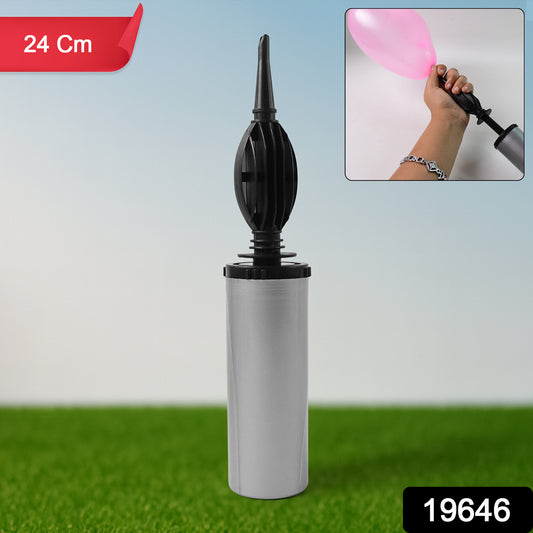 Wukusy hand balloon pump, 24 cm, used for inflating balloons, with a comfortable grip and flexible nozzle for easy use.