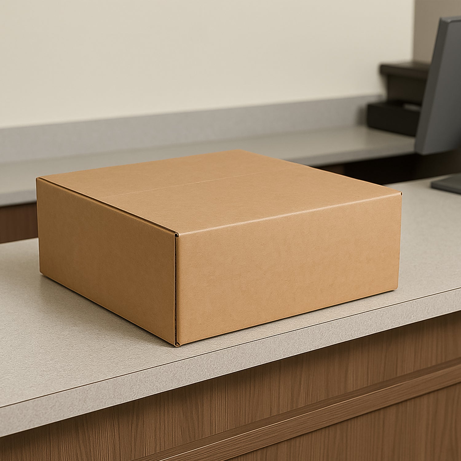 Heavy-duty brown packing box by Wukusy, 6x26x26 cm, suitable for product shipping, sturdy cardboard material, single box.