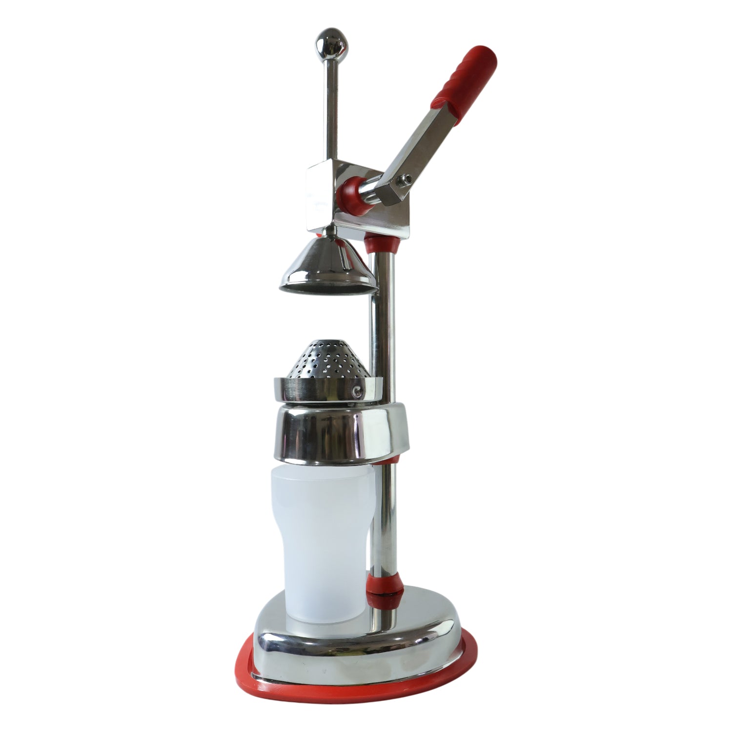 Wukusy heavy-duty manual hand press juicer machine set for fresh fruit juice extraction on a countertop