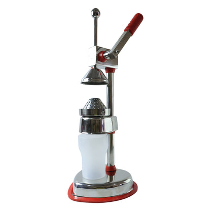 Wukusy heavy-duty manual hand press juicer machine set for fresh fruit juice extraction on a countertop